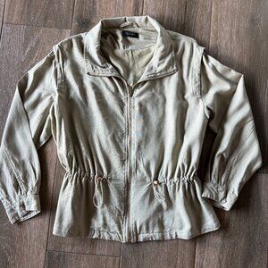 RDandkoko light olive green 100% linen, lined. jacket size medium